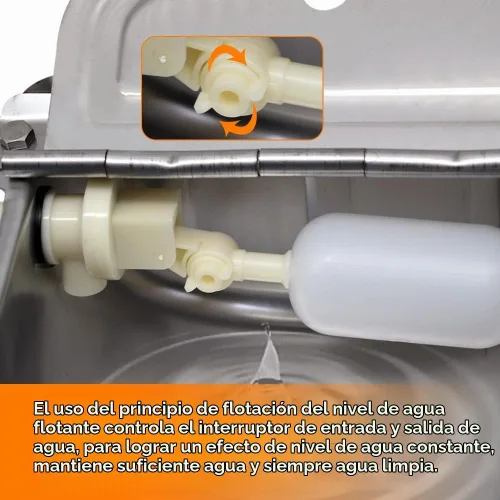 Vista 3 de Bebedero automático de acero inoxidable 304 con válvula de flotador y manguera de agua de 3/4 pulgadas – Cuenco autolenado para perro, gato, pollo