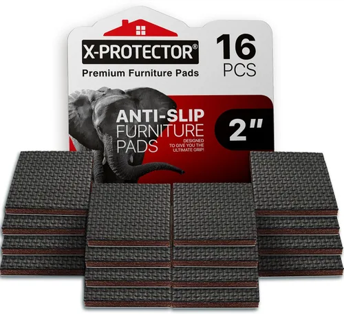 Vista 11 de X-Protector - Almohadillas antideslizantes para muebles, 8 piezas de goma de 1 x 4 pulgadas, tapones de patas de muebles para evitar deslizamientos