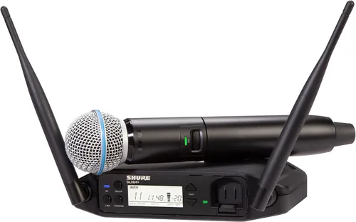 Vista 21 de Shure GLXD24R+/B58 Sistema de Micrófono Inalámbrico Digital Profesional de Banda Dual – Duración de Batería de 12 Horas, Alcance de 100 pies