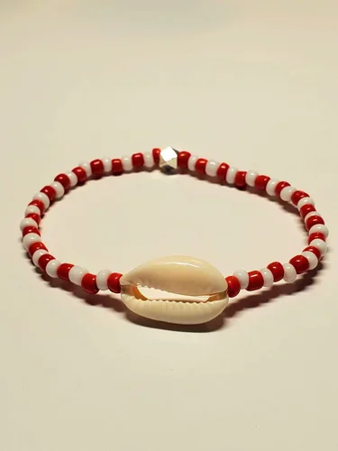 Vista 31 de 3 pcs Ilde Cowrie seashell Evil Eye Hamsa Hand Orisha Santeria Pulseras Bracelet Set