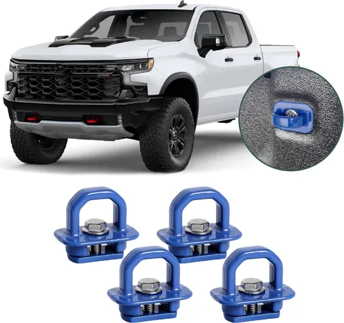 Vista 9 de Anclajes de sujeción de aluminio Phamyor para caja de camión, enganche lateral para pared para Chevy Silverado/GMC Sierra 2007-2023, Chevy