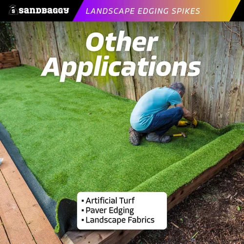 Vista 6 de Sandbaggy Estacas galvanizadas de 6 pulgadas para bordes de paisaje, clavos de paisaje en espiral, acero de calibre 7, ideales para suelos rocosos