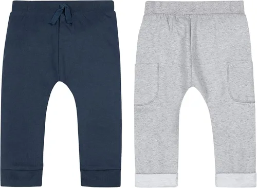 Vista 5 de Lamaze Pantalones deportivos de algodón natural súper peinados para bebé, 2 unidades Gris (Gray Striped)