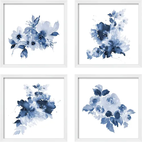 Vista 9 de ArtbyHannah - Pack de 4 marcos de fotos abstractos enmarcados negros de 10 x 10 pulgadas, conjuntos de collages para decoración de arte de pared