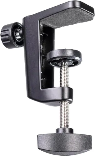 Vista 3 de Brazo de brazo de micrófono de escritorio - Soporte de micrófono de metal ajustable resistente (morado)