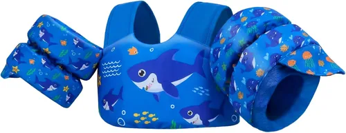 Vista 20 de Gogokids 2-in-1 Toddler Swim Vest Pool Floaties for Kids[CPC Certified & Remove Crotch Strap]Puddle Float Jumper 24-66 Pounds, Toddler Arm Floaties