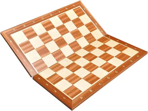 Vista 6 de Tablero de ajedrez de madera plegable de palisandro y arce africano - Cuadrados de 2.25" Palisandro africano