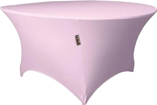 Vista 13 de LA Linen Mantel redondo de elastano, 60 x 30 pulgadas, negro