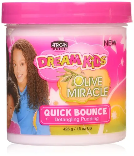 Vista 3 de African Pride Dream Kids Olive Miracle Quick Bounce - Pudín desenredante, 15 onzas