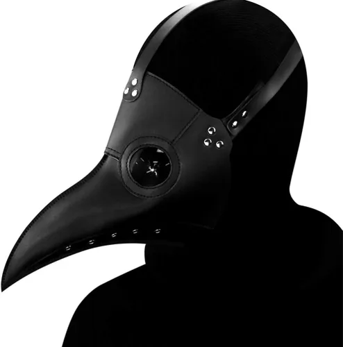 Vista 3 de Máscara de Doctor Máscara Steampunk Bird Beak Máscara de Fiesta de Mascarada Negro
