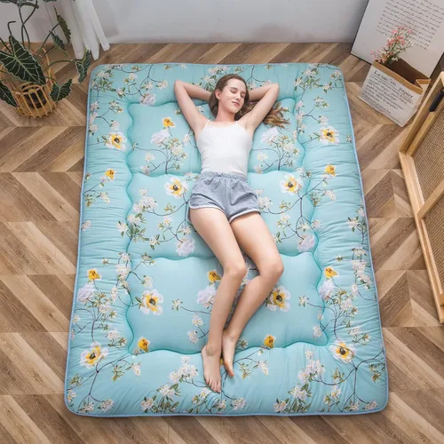 Vista 62 de MAXYOYO Colchón Japonés de Suelo Futón Colchón, Tapete de Tatami Engrosado de 4", Almohadilla para Dormir Plegable Enrollable para Niños y Niñas