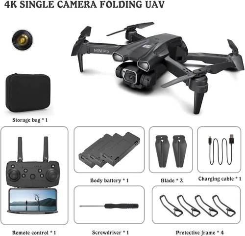 Vista 2 de Negro El nuevo H66 Drone 4K Profesional Hd Cámara Drones Largo Plegable Remoto Aviones