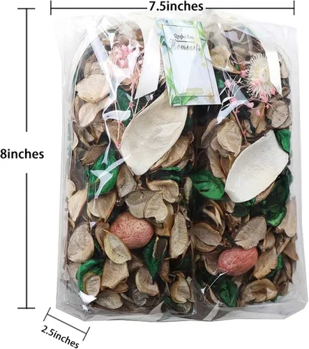 Vista 3 de Bolsas de popurrí blancas, relleno decorativo con aroma a jazmín, 8.4 onzas Jardín de abril