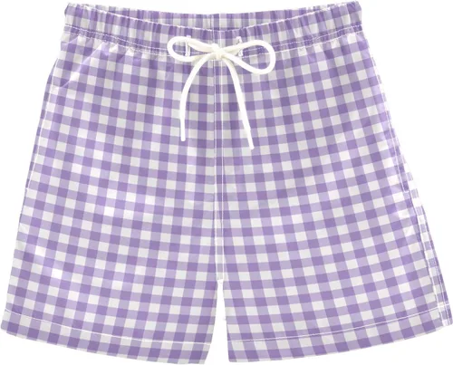 Vista 10 de Aflyko Pantalones cortos de baño para niños, traje de baño para niñas, traje de baño de playa de secado rápido para todo el día Multi- Azul Rojo