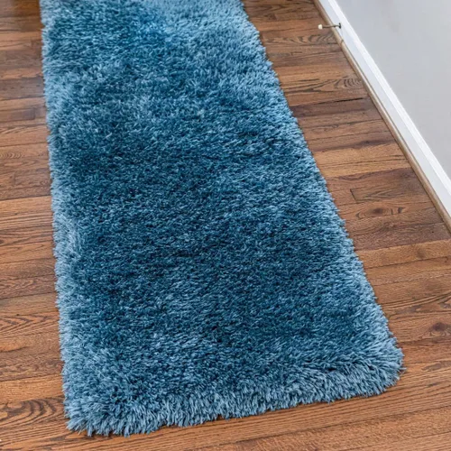 Vista 61 de Rugs.com - Alfombra de la colección Infinity, alfombra de pelo mullido sólida de 2 x 3 pies, color azul Egeo, perfecta para salas de estar