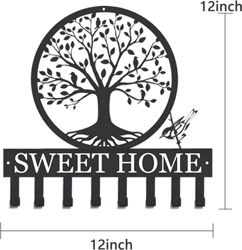 Vista 7 de Llavero personalizado para pared, ganchos para llaves del árbol de la vida, llavero para pared, soporte para llaves para llaves Wal, llavero