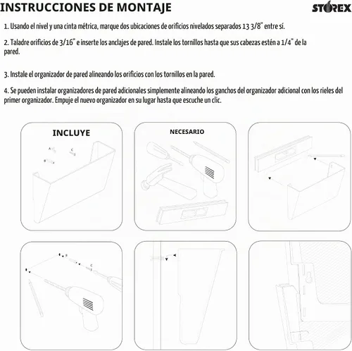 Vista 5 de Storex Archivadores de pared, tamaño legal, 16 x 10.55 x 4 pulgadas, transparentes, juego de 2 (70224A06C)