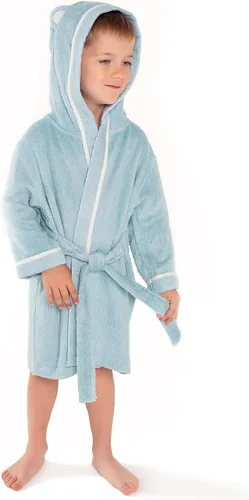Vista 4 de Bata de baño suave de alta calidad para bebés y niños, rayón de bambú orgánico, bata con capucha, bata para niñas y niños