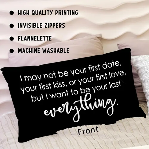 Vista 6 de Sufamb Regalos románticos de relaciones de larga distancia, reversible, decoración para el hogar y el dormitorio, funda de almohada de 12 x 20