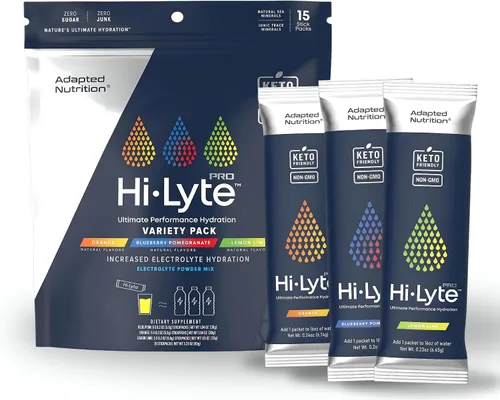 Vista 9 de Hi-Lyte Pro - Paquetes de hidratación – 16 paquetes individuales de bebidas Granada de arándanos Paquetes de electrolitos saborizados Sin