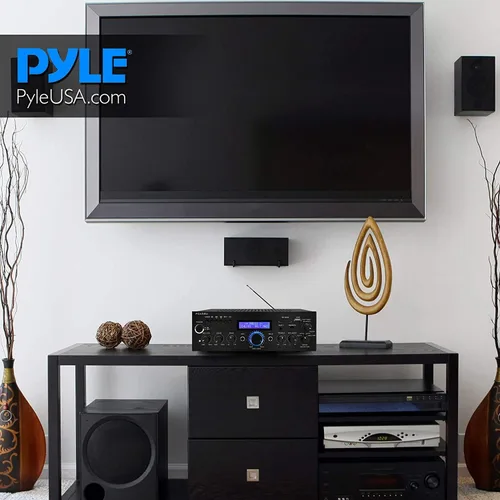 Vista 2 de Amplificador estéreo Pyle con Bluetooth y Radio AM/FM MP3/USB/AUX 200 W (pda5bu)