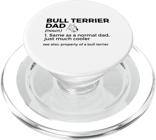 Vista 7 de Bull Terrier Dad Definition Funny Property Of A Bull Terrier PopSockets Standard PopGrip