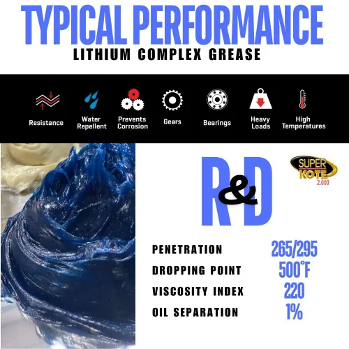 Vista 3 de Grasa compleja de litio Lubricante Superkote 2000 Multipurpose NLGI 2 EP Alta temperatura Automotriz Construcción Industria