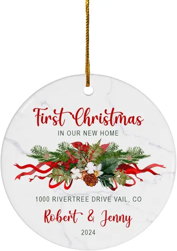 Vista 15 de FLOCHIL Adorno personalizado para la primera Navidad del bebé con nombre de foto, adorno personalizado para la primera Navidad, regalos para bebés