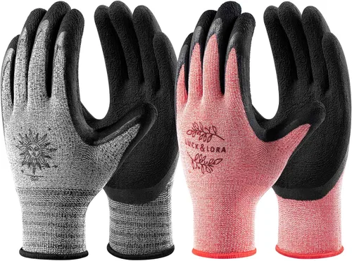 Vista 11 de DOFOWORK Gardening Gloves - 6 Pair Gardening Gloves for Women/Men, Breathable Natural Latex Garden Gloves with Grip