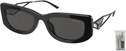 Vista 2 de Prada PR14YS - Lentes de sol rectangulares para mujer paquete con kit de cuidado iWear de diseñador