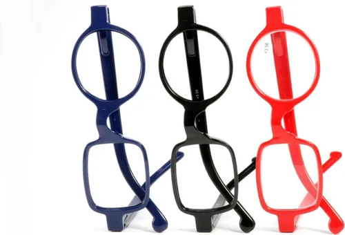 Vista 4 de Readers - Paquete de 3 lentes de lectura redondos cuadrados de resina con marco irregular de calidad para hombres y mujeres