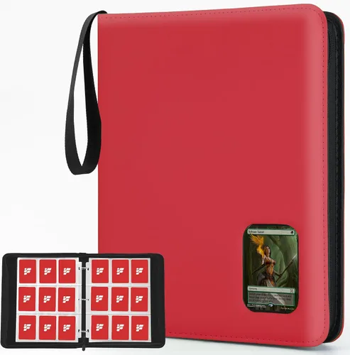 Vista 16 de Carpeta de tarjetas coleccionables de 9 bolsillos, libro de tarjetas premium para 360 tarjetas, álbum de tarjetas resistente para tarjetas