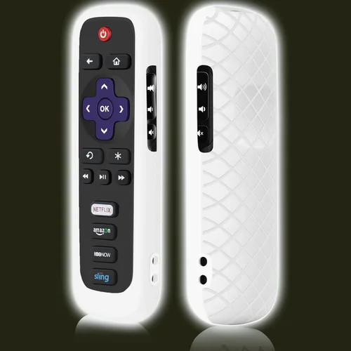 Vista 12 de Funda para mando a distancia Roku, cubierta de batería para TCL Smart TV Steaming Stick, funda protectora de silicona para control remoto universal