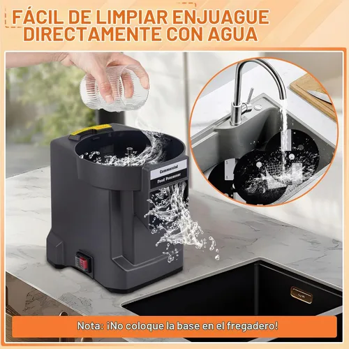 Vista 4 de Cortadora eléctrica de verduras con 3 cuchillas, 3 en 1, 110 V
