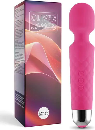 Vista 14 de Oliver James Vibrador de Varita para Mujeres - Vibrador Dildo de Juguete para Adultos Silencioso con 20 Patrones y 8 Velocidades Batería de 6