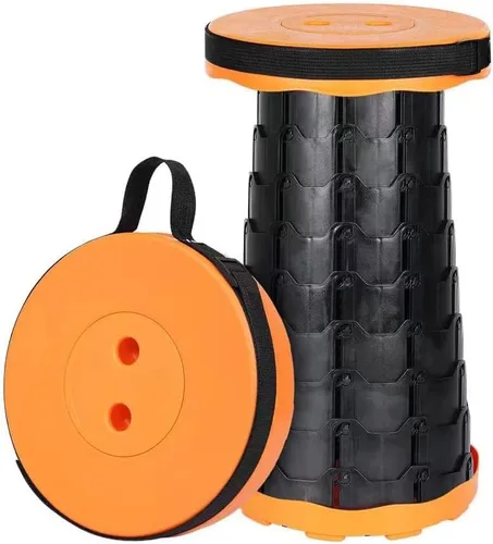 Vista 8 de VOLIXOD Taburete telescópico plegable portátil, taburete retráctil para adultos, asientos plegables mejorados con capacidad de carga de 550 libras