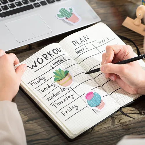 Vista 5 de 27 piezas de notas adhesivas de cactus, notas autoadhesivas de cactus, notas adhesivas para suculentas, juego de blocs de notas autoadhesivas
