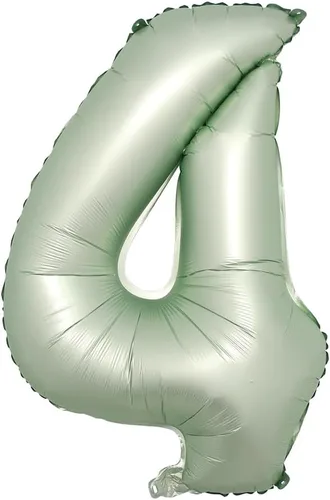Vista 5 de Globos de papel de aluminio de 32 pulgadas de color verde oliva de 0, 1, 2, 3, 4, 5, 6, 7, 8, 9, globos de color verde helio, suministros de 32