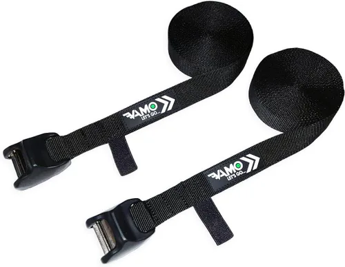 Vista 5 de VAMO SUP Kayak Surf Rack Correas de amarre - Par negro (15 pies)