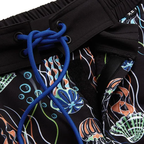 Vista 3 de TomboyX Pantalones cortos de natación con forro de 9 pulgadas, traje de baño deportivo inferior de tiro medio, protección solar UPF 50 (XS-6X)