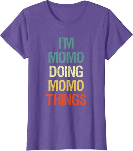 Vista 25 de I'M Momo Doing Momo Things - Camiseta de regalo con nombre personalizado, Negro, S