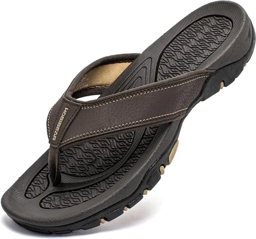 Vista 14 de PowerTRC Sandalias de playa para hombre Sandalias de playa para interiores y exteriores, sandalias deportivas y casuales Negro/Rojo