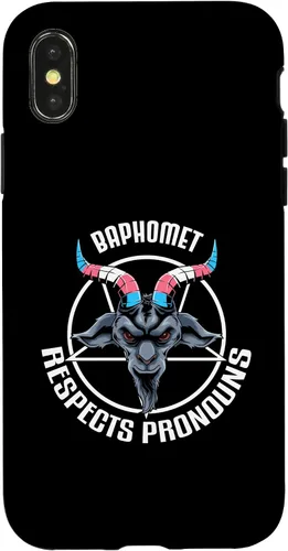 Vista 4 de Funda gótica para iPhone 14 Baphomet Devil