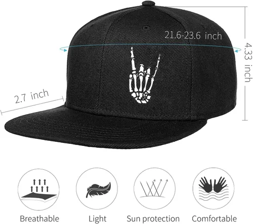 Vista 5 de Snapback Hats for Men Mens Hats Flat Bill Snap Backpack Fitted Trucker