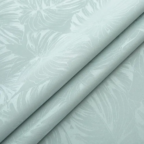 Vista 4 de Mantel Redondo Aqua Jacquard Pequeño de 40 Pulgadas, Manteles para Mesas de hasta 26" de Diámetro, Impermeable, Lavable, Sin Arrugas, Tela Suave