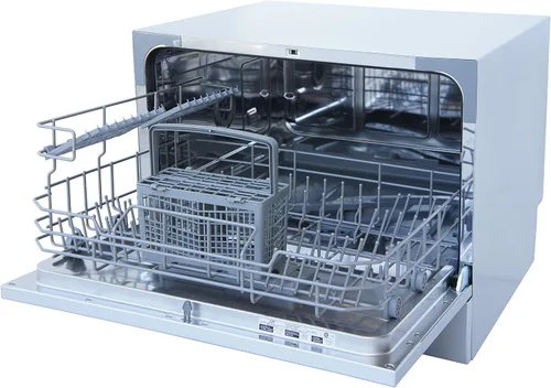 Vista 8 de SPT SD-2225DW Lavavajillas de encimera con arranque retardado y LED, blanco, blanco