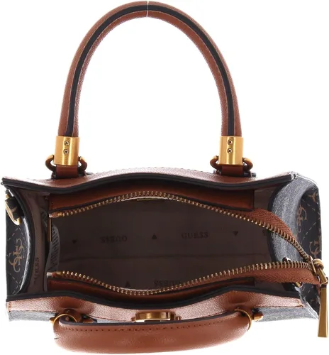 Vista 5 de GUESS Nell Logo Mini Satchel Brown LogoCognac Talla única, Logotipo marróncoñac