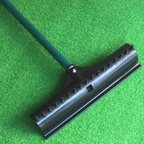 Vista 5 de Trampa de arena de golf con mango de aluminio, rastrillo reversible en forma de S, fácil de usar, suministros ligeros para campos de golf
