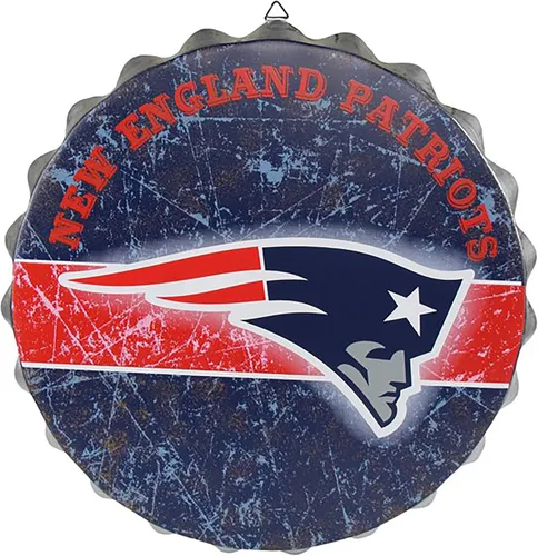Vista 15 de NFL Team Logo Distressed Metal Hanging Wall Bottle Cap Sign