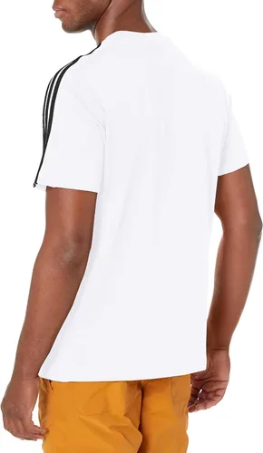 Vista 2 de adidas Camiseta Essentials Single Jersey de 3 rayas para hombre, Shadow Red-white